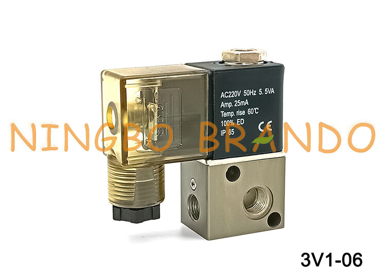โซลินอยด์วาล์ว 3V1 Series 3/2 ทาง Airtac Type 3V1-06 โซลินอยด์วาล์วลม