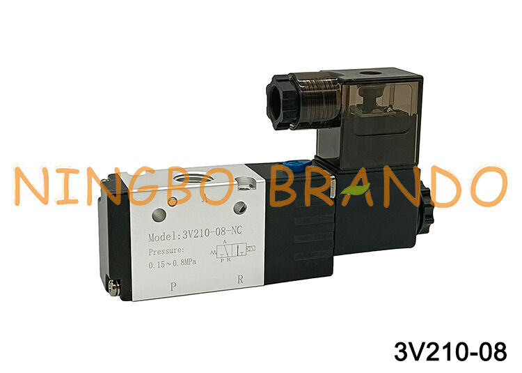 Airtac ประเภท 3V210-08-NC 3V210-08-NO โซลินอยด์วาล์ว 3/2 ทาง 3V200 Series