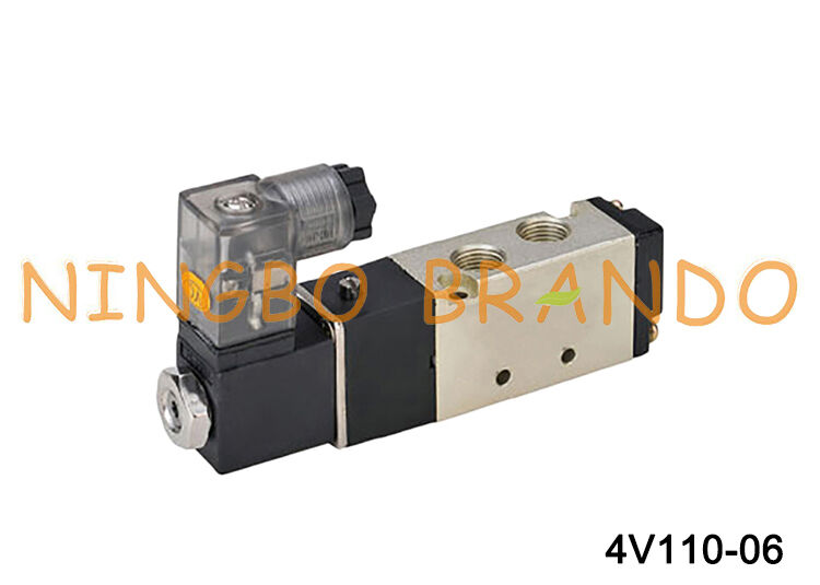 Airtac Type 4V110-06 โซลินอยด์วาล์วลมนิวเมติกเดี่ยว 4V100 Series