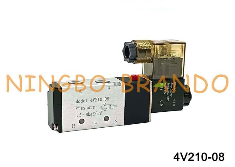 Airtac Type 4V210-08 โซลินอยด์แอร์วาล์ว 5/2 ทาง 4V200 Series