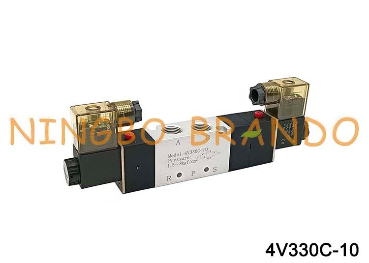 AirTac Type 4V330C-10 Double Solenoid Air Valve 5/3 Way 3/8''