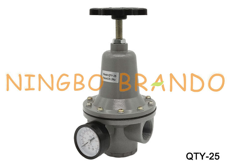 QTY-25 ตัวควบคุมแรงดันลม 1.0MPa ตัวควบคุมขนาด 1 นิ้วพร้อมเกจ QTY25