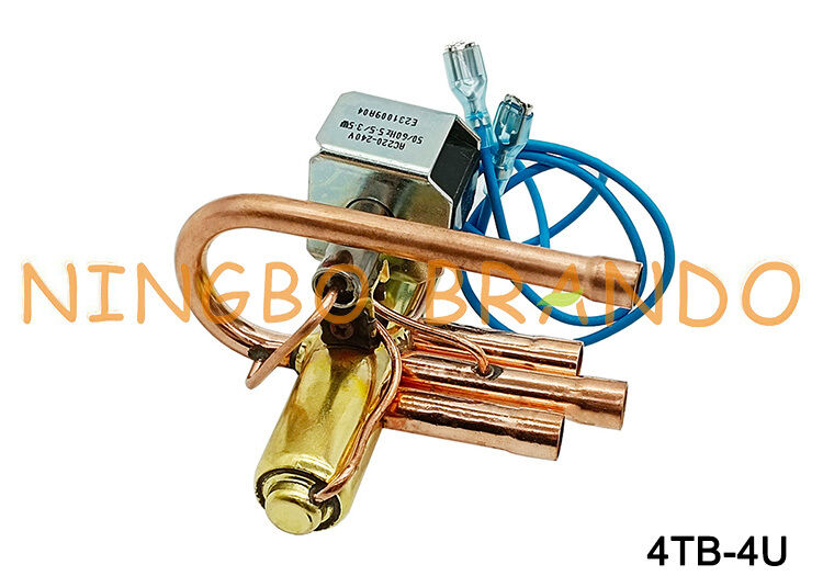 4TB-4U วาล์วถอยหลังสี่ทิศทางสำหรับเครื่องทำความเย็นเครื่องปรับอากาศด้วย R22 R407C R404A R410A