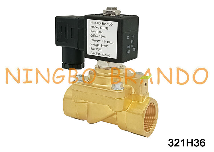 321H36 Parker Type H Series โซลินอยด์วาล์ว 1.5 ถึง 50 บาร์ทองเหลืองวาล์วแรงดันสูง