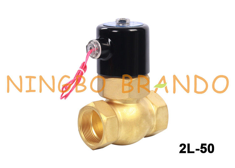 UNI-D ประเภท US-40 2L-40 1-1 / 2 &quot;2/2 Way NC S Ervo นักบินดำเนินการทองเหลืองวาล์วขดลวดแม่เหล็กไฟฟ้า AC110V AC220V DC24V