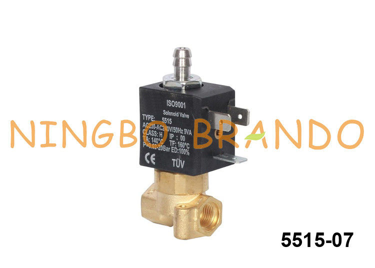 5515 Ceme ประเภท 3 Way เครื่องชงกาแฟทองเหลืองโซลินอยด์วาล์วปิดปกติ 230 โวลต์ 24 โวลต์