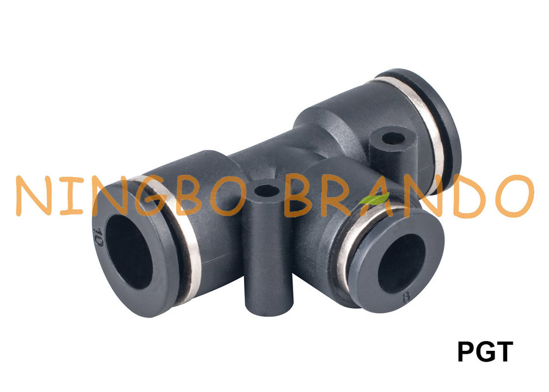 PGT Union Tee อุปกรณ์ลดลมพลาสติก 1/8 '' 1/4 '' 3/8 '' 1/2 ''