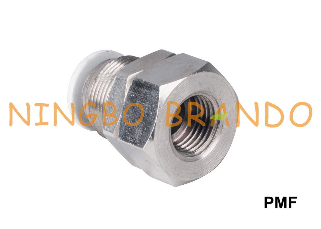 PMF กั้นหญิงตรงท่อนิวเมติกฟิตติ้ง 1/8 '' 1/4 '' 3/8 '' 1/2 ''