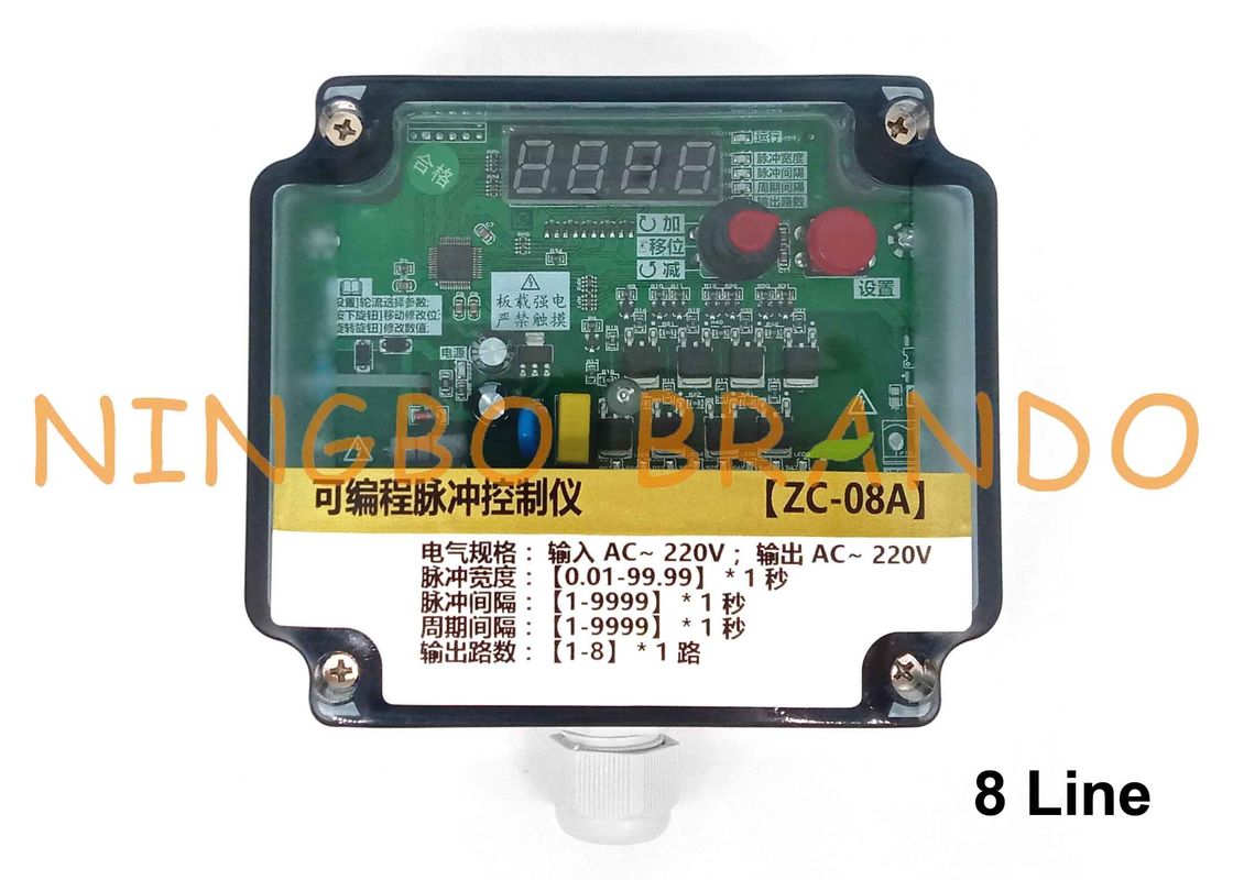 ตัวกรองถุง 8 เส้น Pulse Jet Valve Sequential Timer Controller