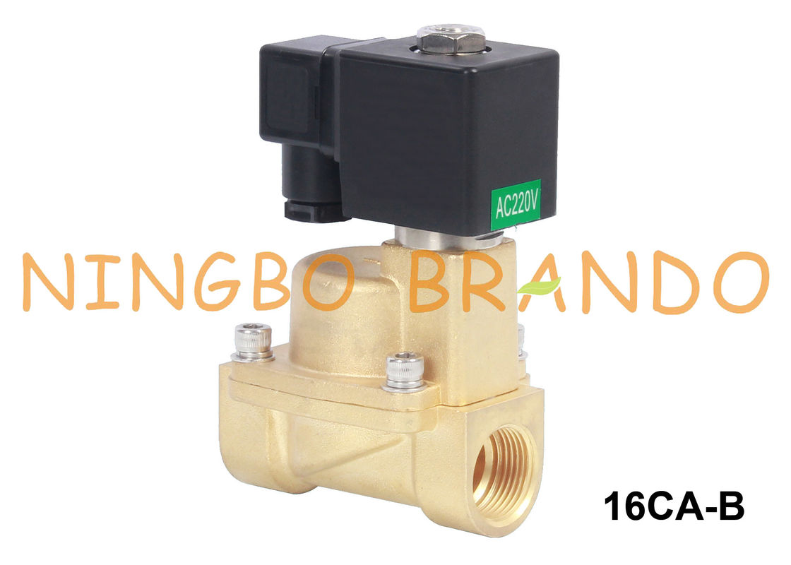 3/8 '' 1/2 '' 3/4 '' 1 '' น้ำร้อนและไอน้ำทองเหลืองโซลินอยด์วาล์ว 24V 220V