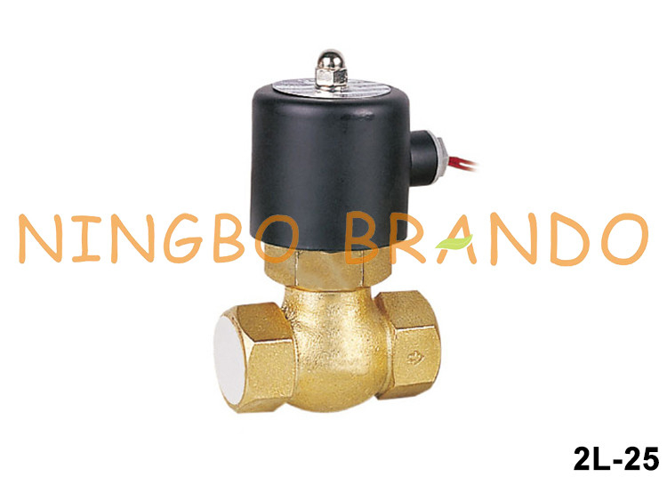 2L-25 US-25 1 '' DN25 ทองเหลืองโซลินอยด์วาล์วสำหรับไอน้ำ 24V 220V