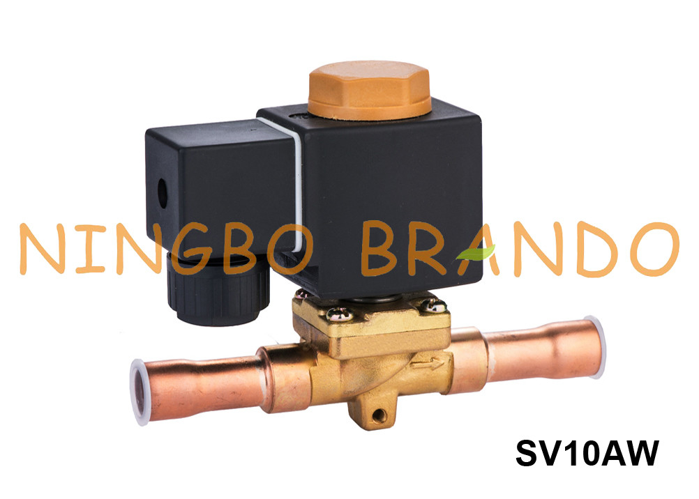1/2 '' ODF SV10AW Fengshen ประเภทโซลินอยด์วาล์วทำความเย็น 24VDC 220VAC