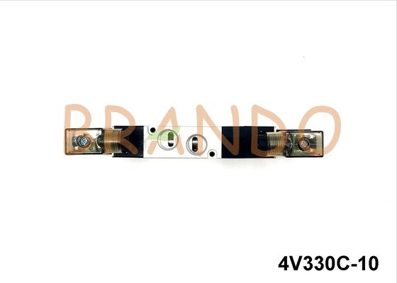 3/8'' Pneumatic Solenoid Valves Two Coils Double Control Automation Components