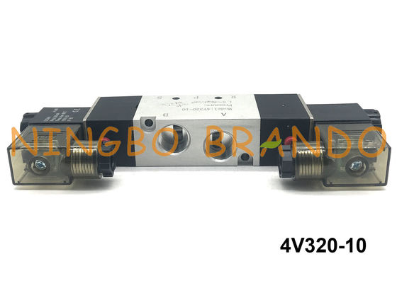 3/8" NPT 4V320-10 AirTAC Type Double Solenoid Valve 2 Position 5 Way DC12V DC24V AC110V AC220V