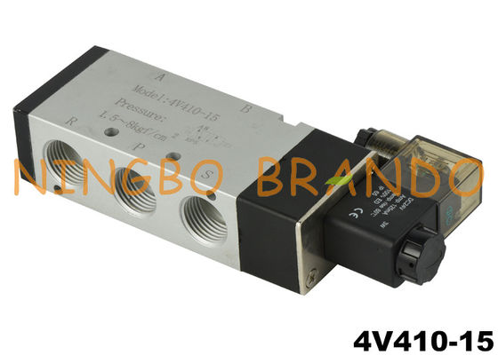 4V410-15 5/2 Way 1/2 '' Air Pneumatic Solenoid Valve 24V DC 220V AC