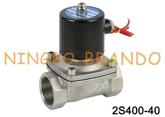 2S400-40 SUW-40 1-1 / 2 '' 1.5 '' นิ้ว NC โซลินอยด์วาล์วสแตนเลส