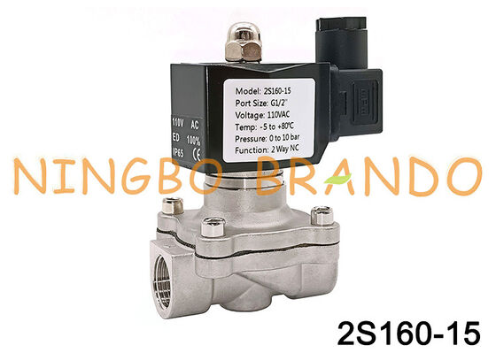 2S160-15 1/2 นิ้ว 2/2 ทางวาล์วไดอะแฟรมสแตนเลส