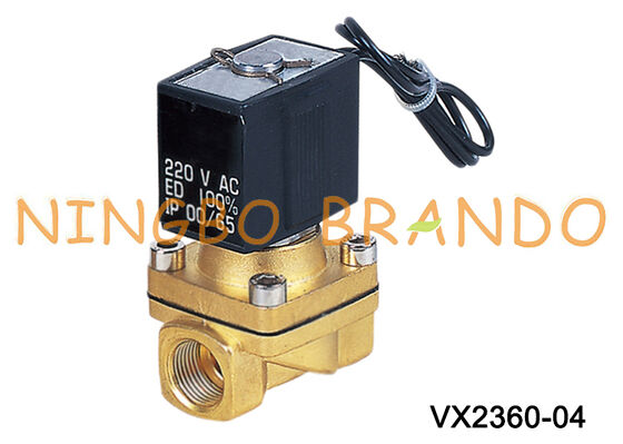 VX2360-04 1/2 '' SMC ประเภททองเหลืองโซลินอยด์วาล์วสำหรับน้ำอากาศ 220V 110V 24V