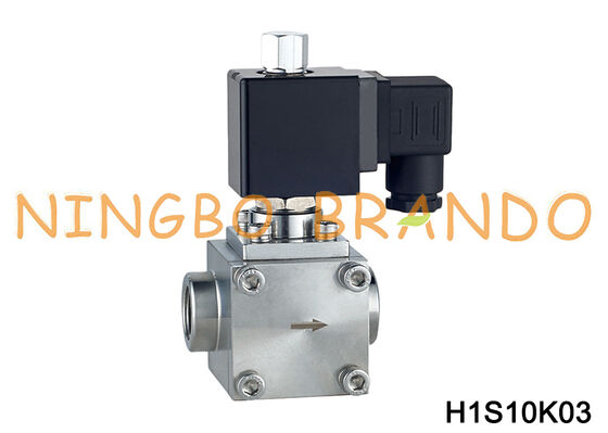 3/8 '' น้ำแรงดันสูงโซลินอยด์วาล์ว 50 บาร์เปิดตามปกติ