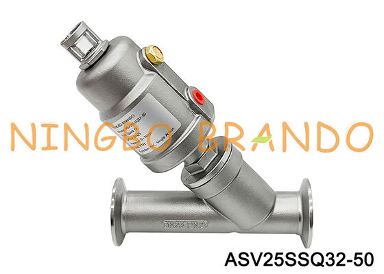 1/2 '' Tri Clamp นิวเมติกไอน้ำมุมที่นั่งวาล์ว DN15 PN16 สแตนเลส