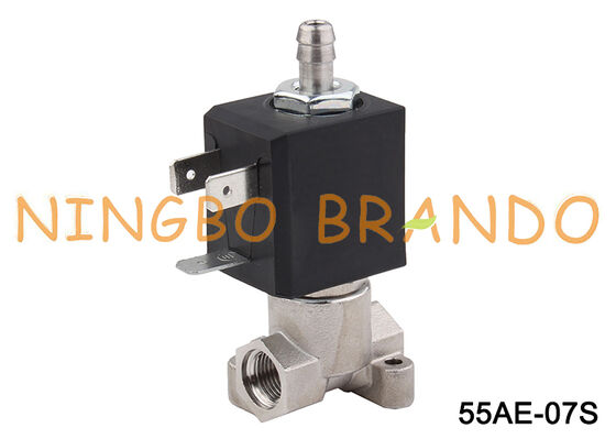 3-Way NC 1/8 'สแตนเลสสแตนเลส Solenoid วาล์วสําหรับเครื่องดื่มกาแฟ Espresso