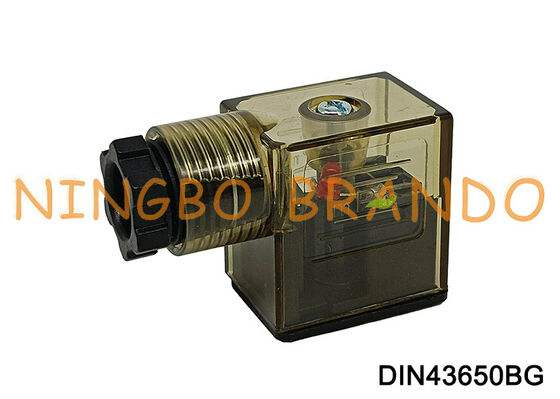DIN43650B ขั้วต่อคอยล์โซลินอยด์วาล์วพร้อม LED DIN 43650 Type B