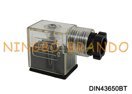DIN43650B ขั้วต่อคอยล์โซลินอยด์วาล์ว 11 มม. ใส DIN 43650 Type B