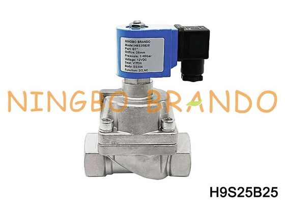 DN25 1 ''100 บาร์น้ำแรงดันสูงสแตนเลสโซลินอยด์วาล์ว 24V 220V
