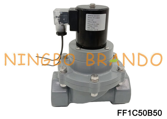 2 '' CPVC โซลินอยด์วาล์วป้องกันการกัดกร่อน DN50 วาล์วเคมี FF1C50B50