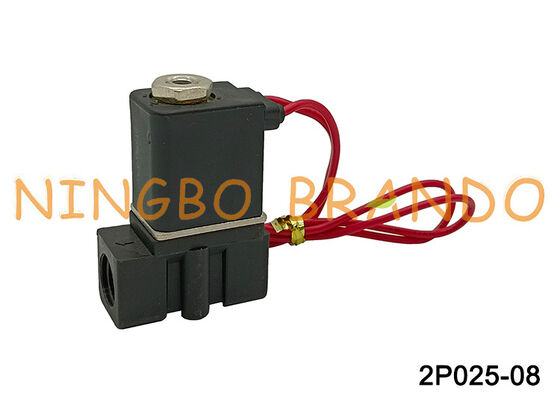 AC220V 2P025-08 1/4'' 2/2 วาล์วโซลินอยด์นิวเมติกพลาสติกแบบทำงานโดยตรง