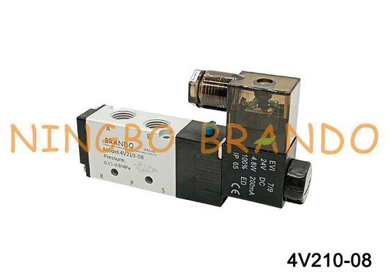 Airtac Type 4V210-08 นิวแมติกโซลินอยด์วาล์ว 5/2 ทาง