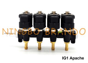 IG1 Apache OMB ชนิดหัวฉีด LPG / CNG Rail HD 4 ถัง 3 โอห์ม DC12V