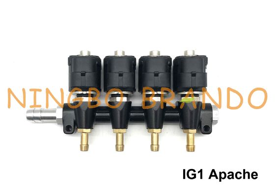 DC12V RAIL / OMB แบบที่ 3 โอห์ม 4 ทรงกระบอก IG1 Apache Injector Rail ในระบบ LPG CNG Sequential