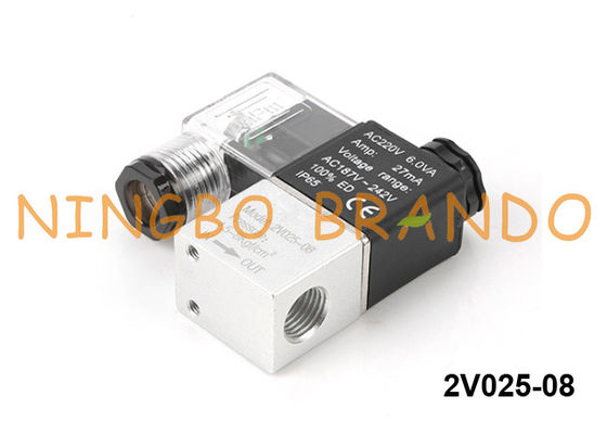 2V025-08 Airtac ประเภทนิวเมติกโซลินอยด์วาล์ว 12VDC PT1 / 4 ''