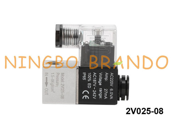 2V025-1 / 4 2/2 Way Pneumatic Solenoid Valve 24VDC 12VDC