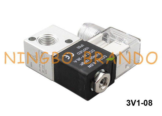 3V1-08 3 Way Pneumatic Air Solenoid Valve 1/4 '' 12V 24V 110V 220V