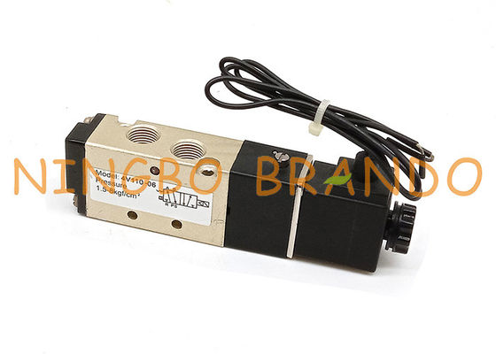 AC220V DC 24V 4V110-06 100 Series 1/8 '' นิ้วนิวเมติกโซลินอยด์วาล์ว