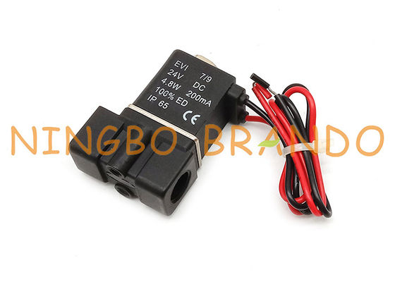 2P025-08 1/4 '' นิ้วควบคุมอากาศพลาสติกนิวเมติกโซลินอยด์วาล์ว