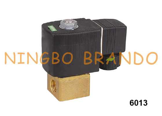 6013 A 1/8 FKM BR 2 ทาง NC ทองเหลืองโซลินอยด์วาล์ว 1/8 '' 24V DC