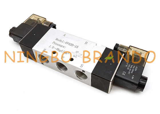 Airtac Type 4V420-15 1/2 '' 5/2 Way Double Solenoid วาล์วนิวเมติก