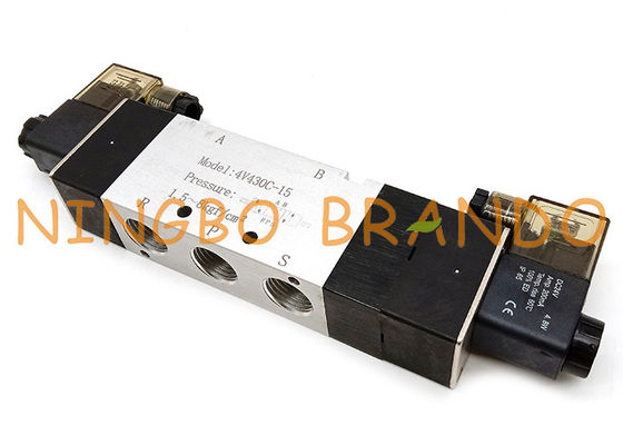 Airtac Type 4V430C-15 5/3 Way Closed Center นิวเมติกโซลินอยด์วาล์ว