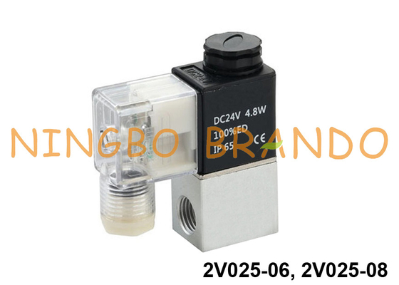 2V025-06 2V025-08 Airtac Type 2 Way โซลินอยด์แอร์วาล์ว 12VDC 24VDC
