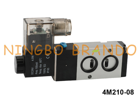 4M210-08 Airtac Type Namur โซลินอยด์วาล์วนิวเมติก 5/2 Way 24V 220V