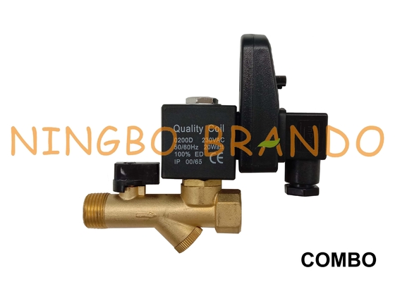Jorc Type Automatic Condensate Drain Valve สำหรับเครื่องอัดอากาศ 220VAC