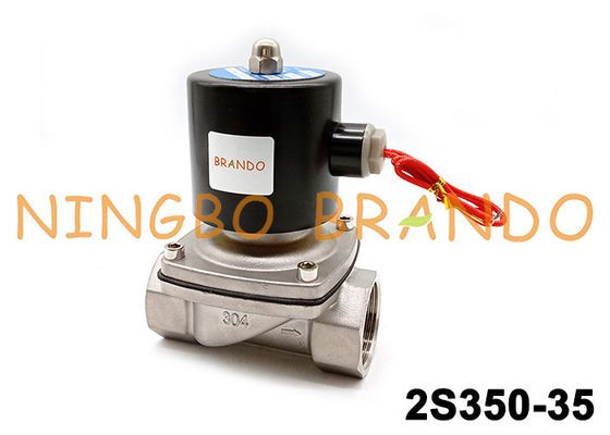 AC220V DC24V 2S350-35 SUW-35 1-1/4 '' 304 SS โซลินอยด์วาล์ว